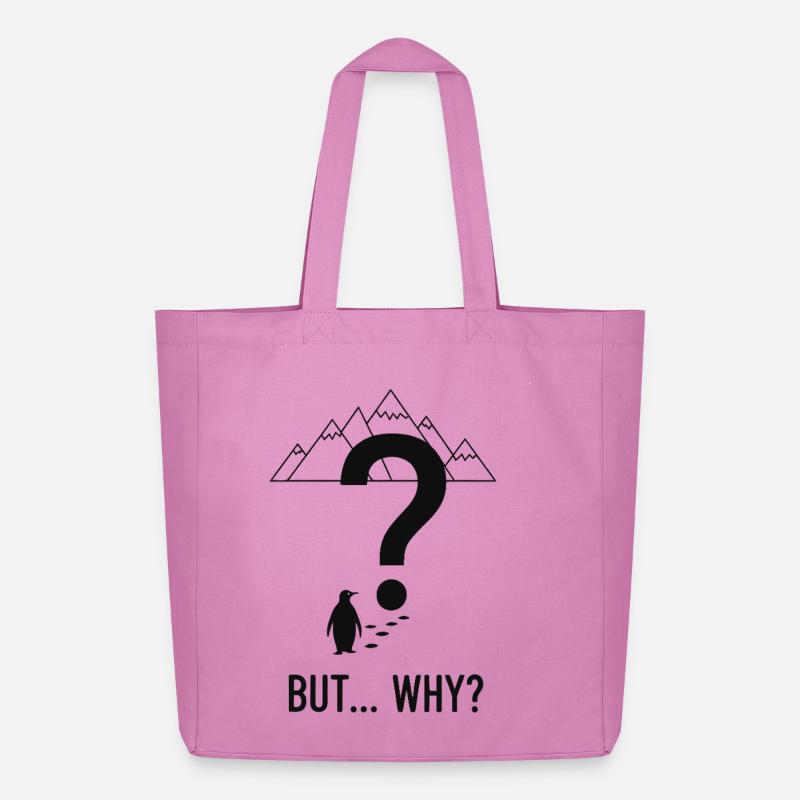 ABER WARUM? Pinguin - Midweight recycelter Stoffbeutel von Stanley/Stella - Pink
