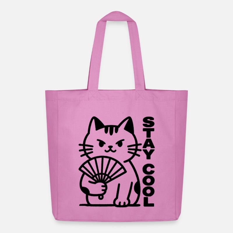 Katzenventilatorheizung ruhig - Midweight recycelter Stoffbeutel von Stanley/Stella - Pink