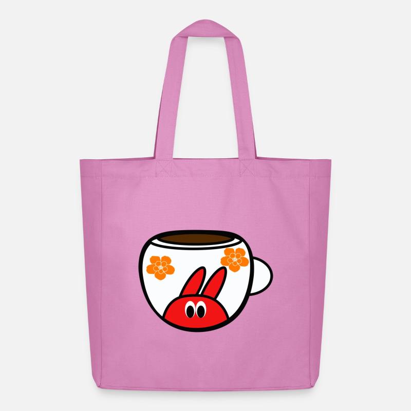 Kaffeezeit - Midweight recycelter Stoffbeutel von Stanley/Stella - Pink