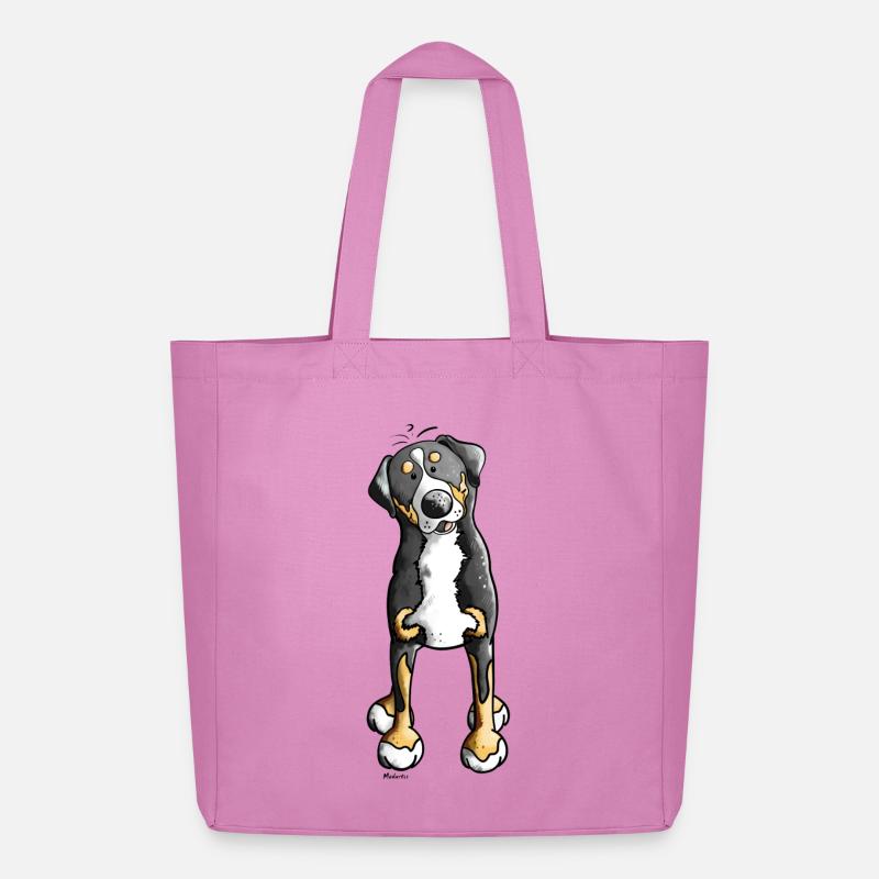 Witziger Schweizer Sennenhund - Midweight recycelter Stoffbeutel von Stanley/Stella - Pink