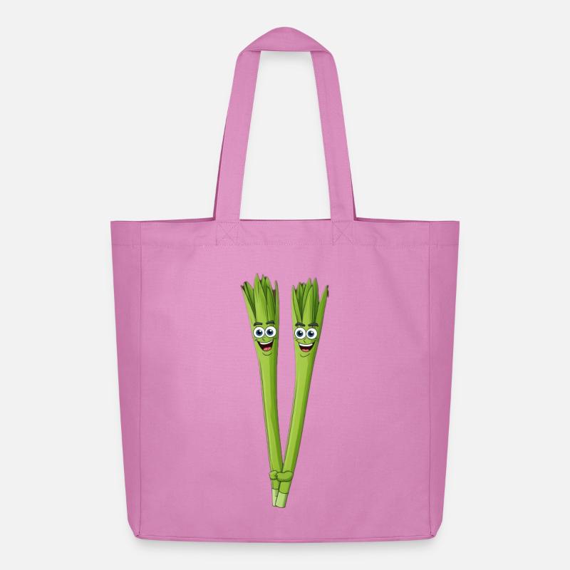 Spargelduo Lächelnd - Midweight recycelter Stoffbeutel von Stanley/Stella - Pink