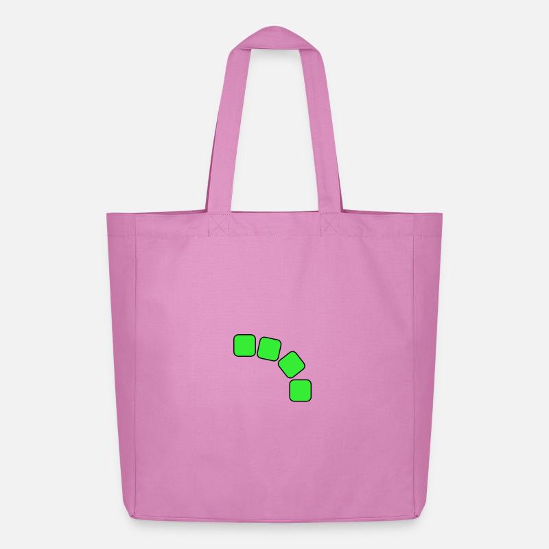 Grüne Quadrate Sequenz - Midweight recycelter Stoffbeutel von Stanley/Stella - Pink