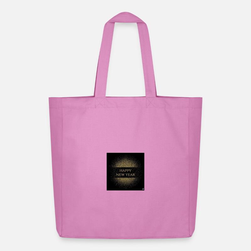 Goldglitzer Neujahrsgruß - Midweight recycelter Stoffbeutel von Stanley/Stella - Pink