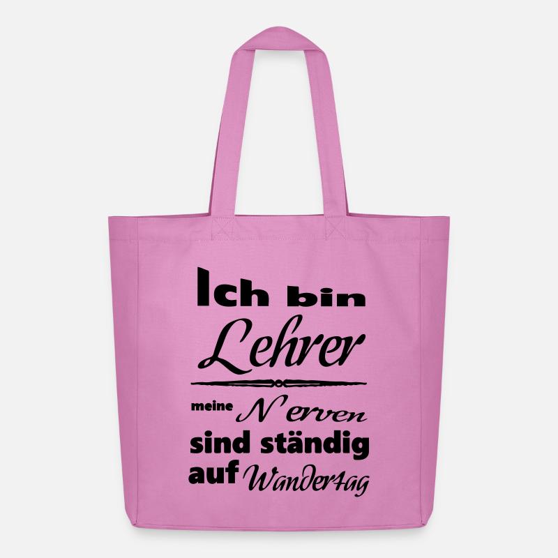 Lehrer Spruch Lehrer Schule Beruf Geschenk - Midweight recycelter Stoffbeutel von Stanley/Stella - Pink
