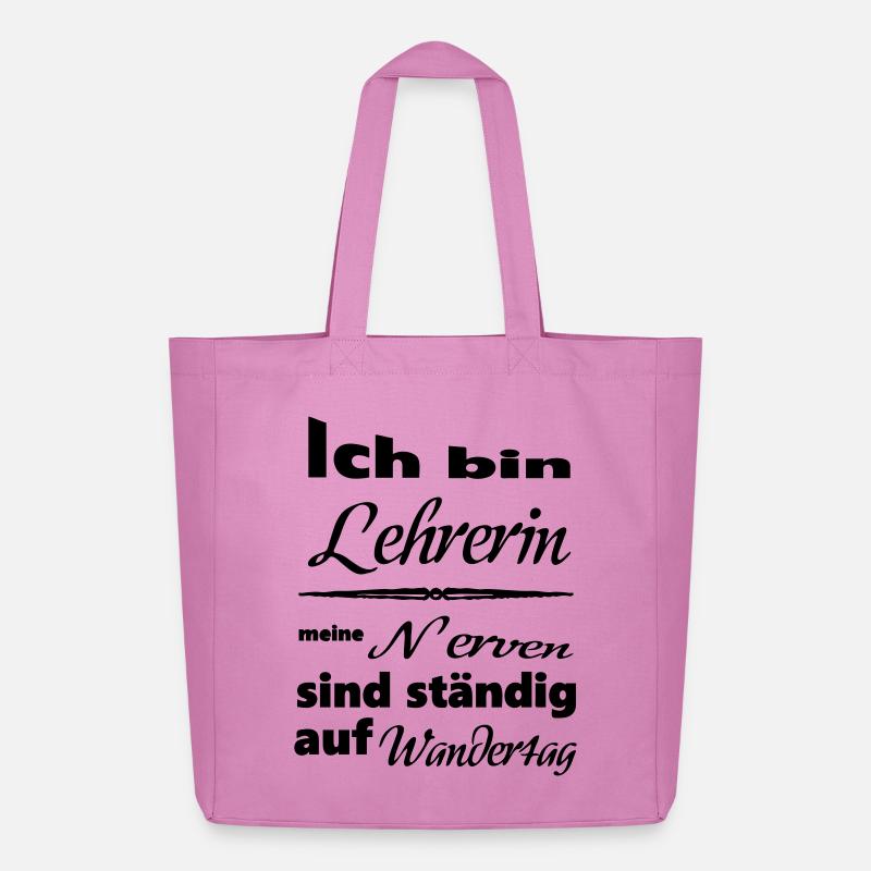 Lehrerin Spruch Lehrer Schule Beruf Geschenk - Midweight recycelter Stoffbeutel von Stanley/Stella - Pink