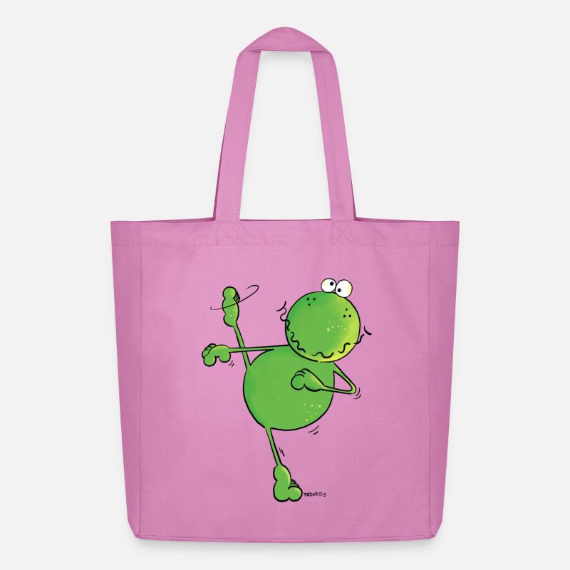 Dancing Frog - Grenouille - Tote bag Stanley/Stella Midweight recyclé - rose