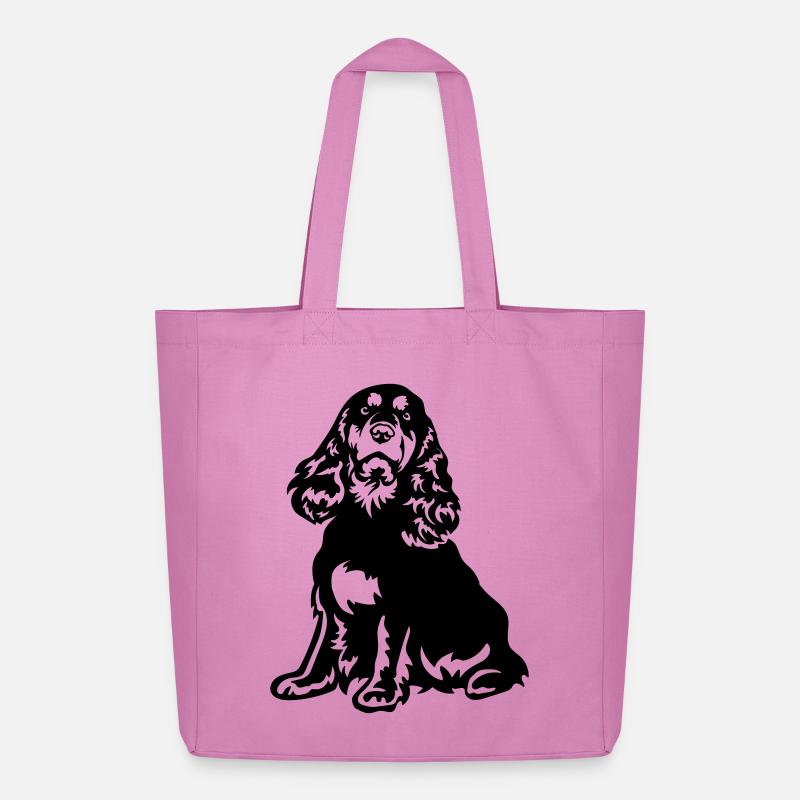 Cocker Spaniel - Midweight recycelter Stoffbeutel von Stanley/Stella - Pink