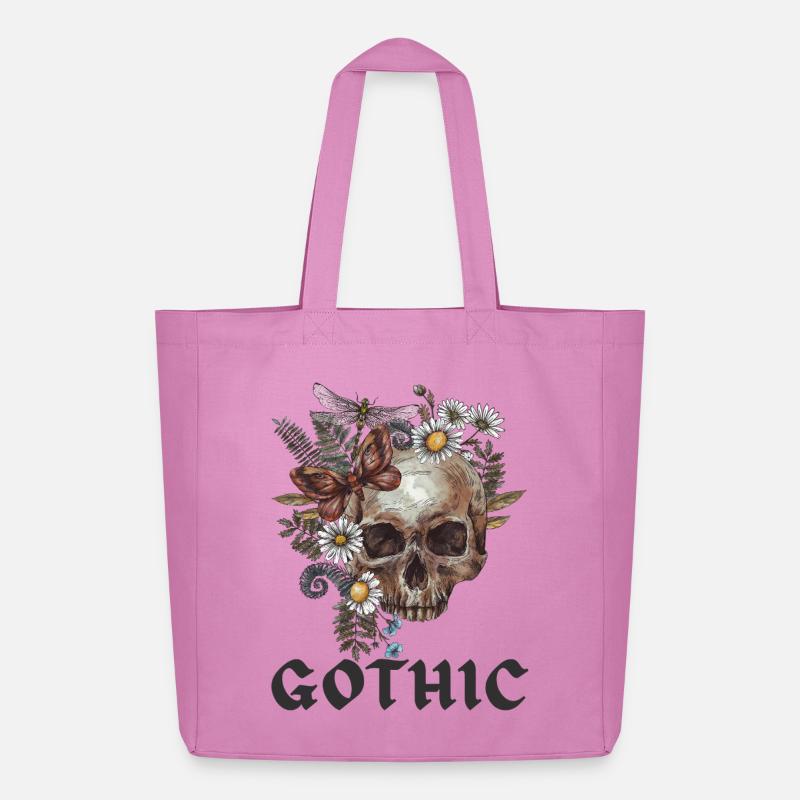 Crâne Gothic Black Edition - Tote bag Stanley/Stella Midweight recyclé - rose