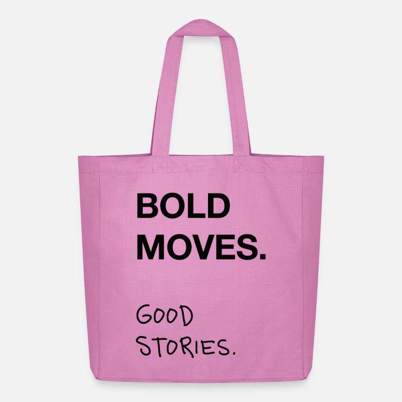 Bold Moves. Good Stories. Statement Trend Typo  - Midweight recycelter Stoffbeutel von Stanley/Stella - Pink
