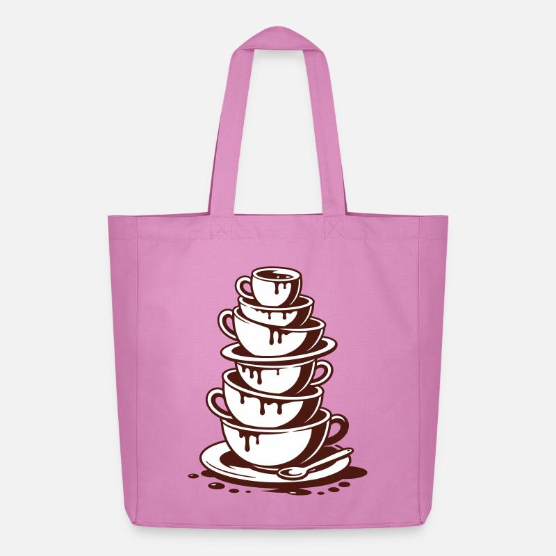 Kaffeeliebe extra doll - Midweight recycelter Stoffbeutel von Stanley/Stella - Pink