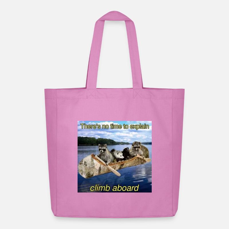 Waschbären-Flussrettungsboot - Midweight recycelter Stoffbeutel von Stanley/Stella - Pink