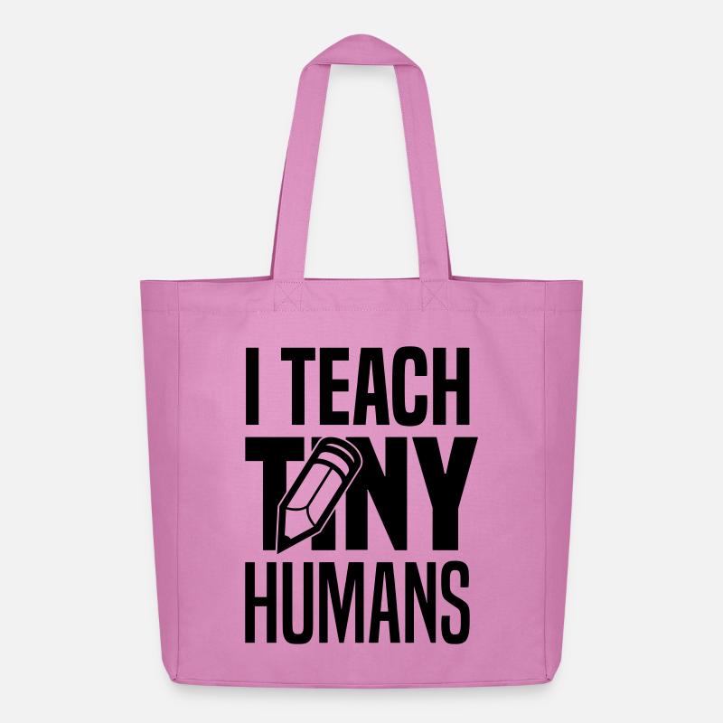 I teach tiny humans - Midweight recycelter Stoffbeutel von Stanley/Stella - Pink