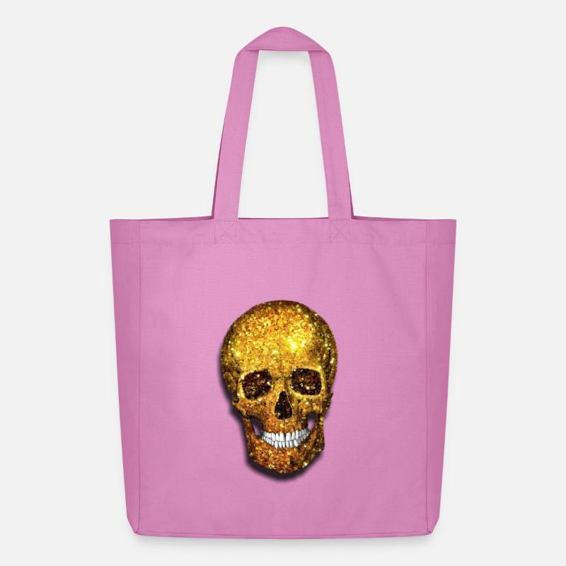 Gold Skull - Midweight recycelter Stoffbeutel von Stanley/Stella - Pink