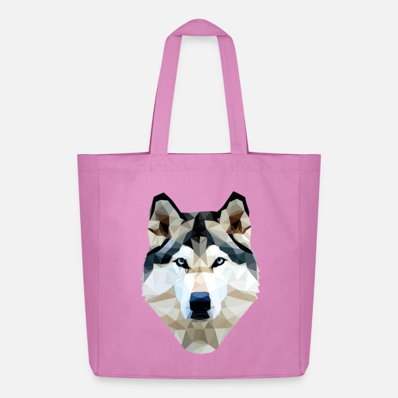 Husky Hund Polygon - Midweight recycelter Stoffbeutel von Stanley/Stella - Pink