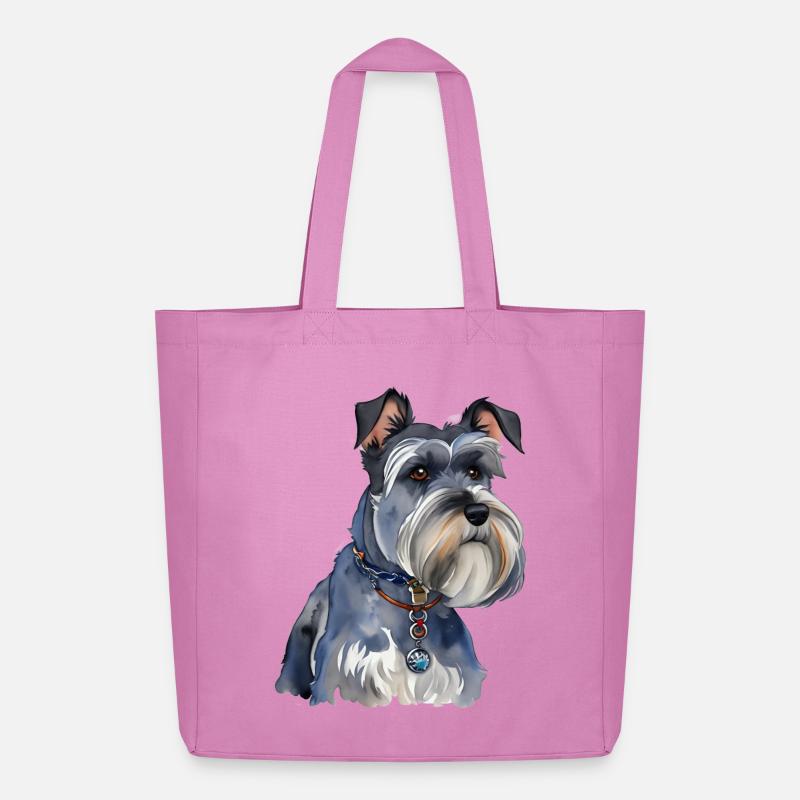 Schnauzer - Midweight recycelter Stoffbeutel von Stanley/Stella - Pink