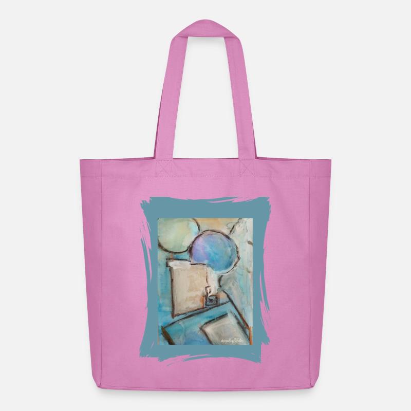 Abstraktes Aquarell mit Luftballons - Midweight recycelter Stoffbeutel von Stanley/Stella - Pink