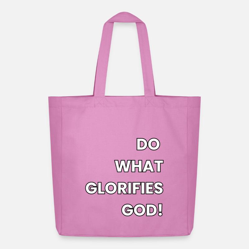 Glorify God - Midweight Recycled Tote Bag by Stanley/Stella - pink