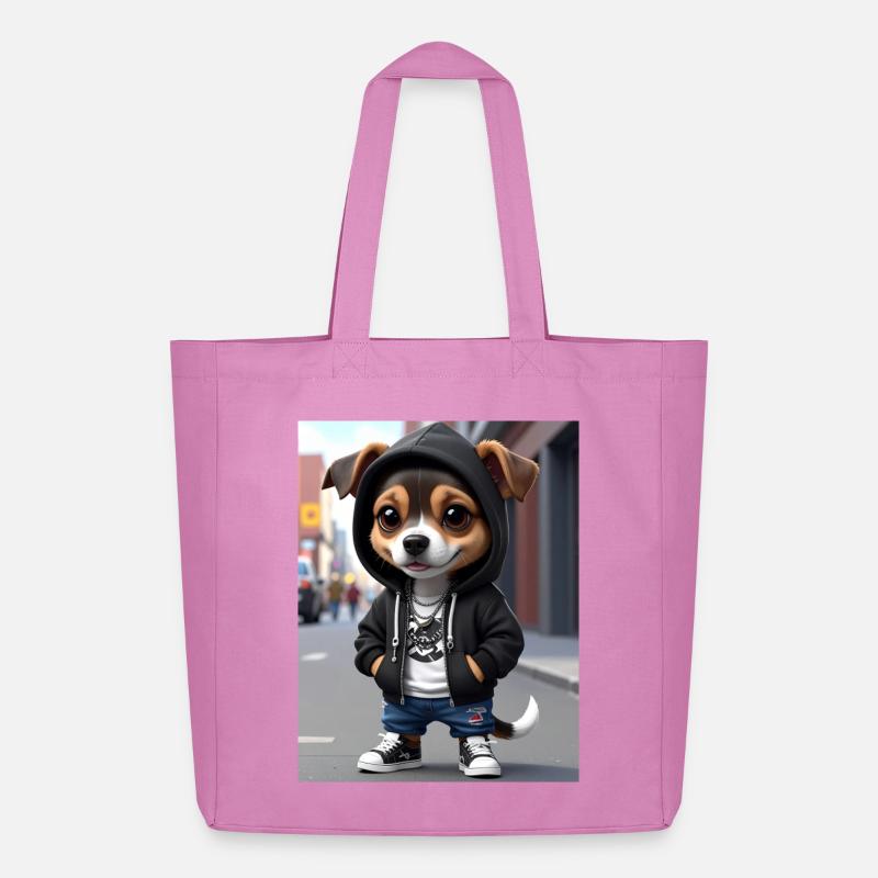 Street Pup Kapuzenpullover - Midweight recycelter Stoffbeutel von Stanley/Stella - Pink