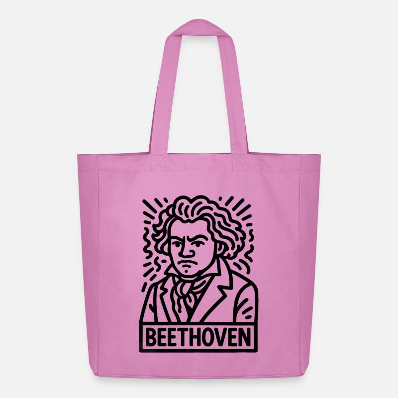 Ludwig van Beethoven - Midweight recycelter Stoffbeutel von Stanley/Stella - Pink