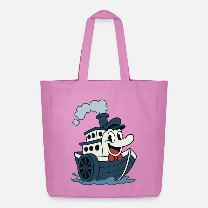 Tolles Vintage-Boot im alten BD-Stil - Midweight recycelter Stoffbeutel von Stanley/Stella - Pink