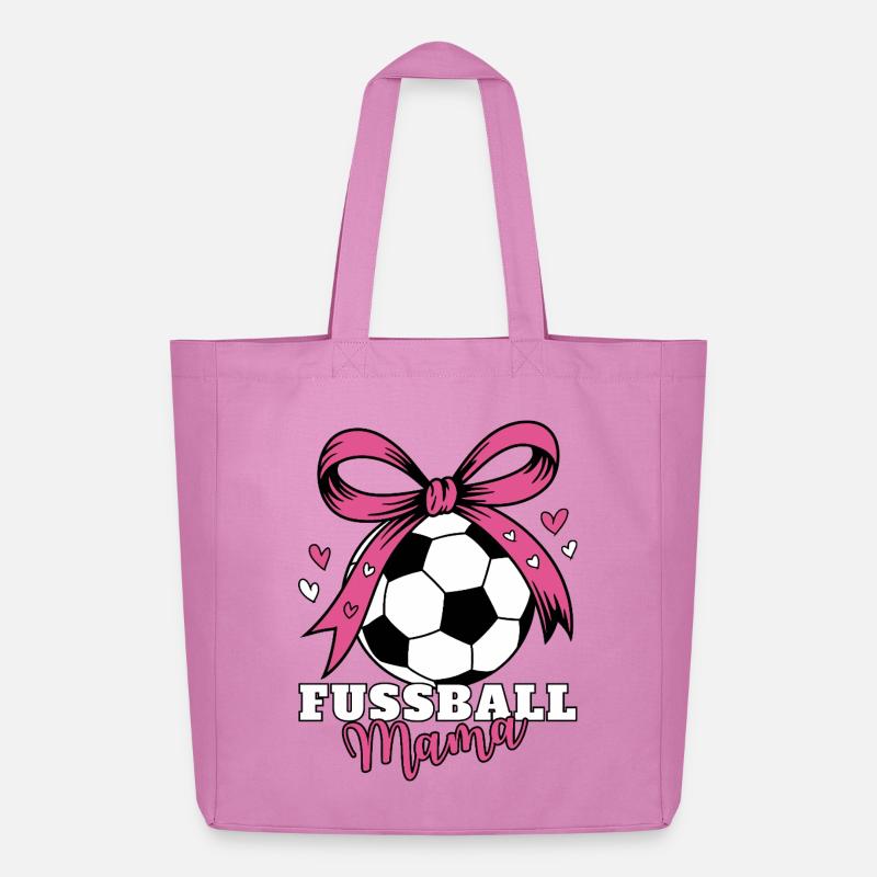 Fussball Mama - Midweight recycelter Stoffbeutel von Stanley/Stella - Pink