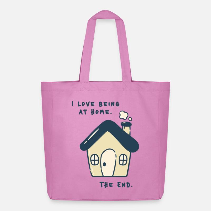I love being at home – Introvertiertes Statement - Midweight recycelter Stoffbeutel von Stanley/Stella - Pink