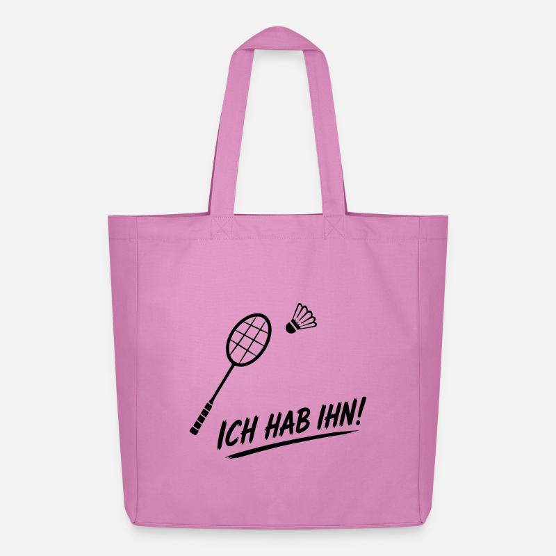 Badminton Spruch - Midweight recycelter Stoffbeutel von Stanley/Stella - Pink