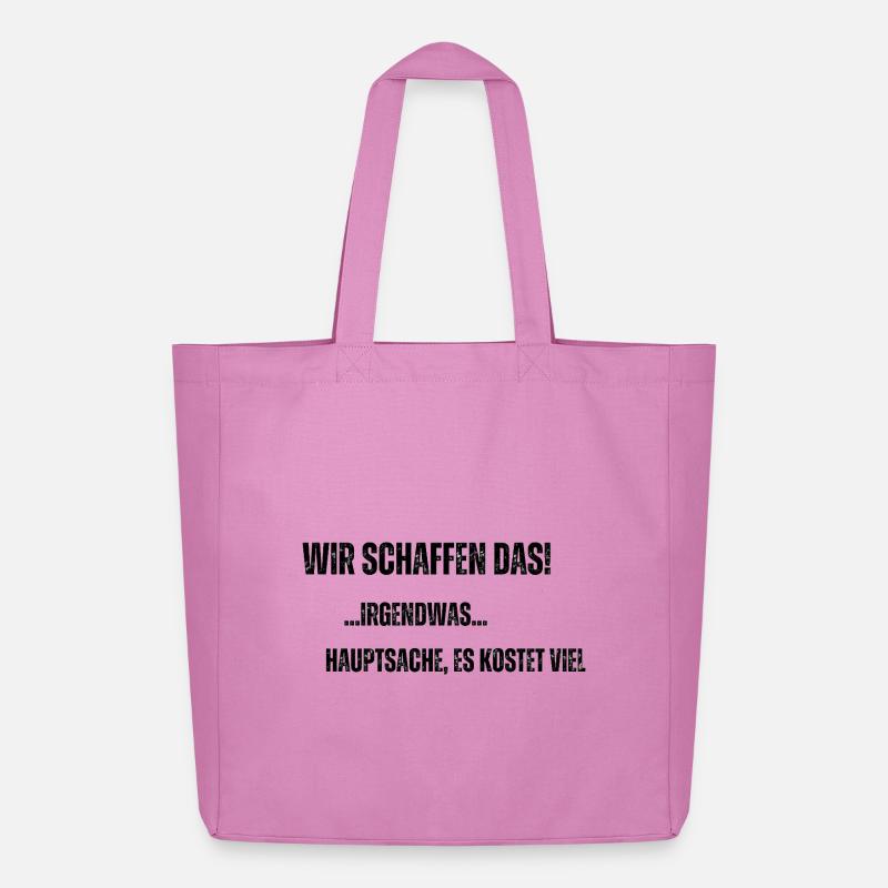 Wir schaffen das - Midweight recycelter Stoffbeutel von Stanley/Stella - Pink