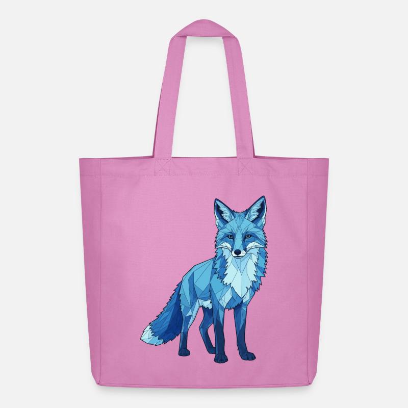 Blauer Polygonfuchs - Midweight recycelter Stoffbeutel von Stanley/Stella - Pink