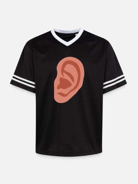 Big ear - Unisex Football Style Mesh T-Shirt - black/white
