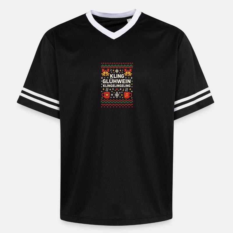 Klingelingeling au vin chaud - T-shirt de foot unisexe en mesh - noir/blanc
