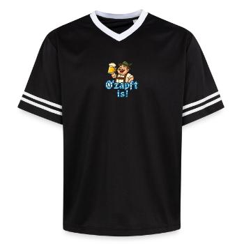 O’zapft c’est Volksfest, Lustiges Bayern & Bier Shirt - T-shirt de foot unisexe en mesh - noir/blanc - Devant - AI Model Female 172 light (172cm) & AI Model Male 185 light (185cm)