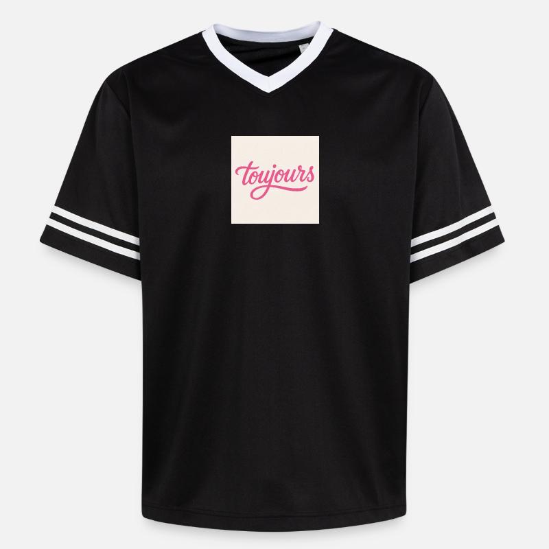 Toujours Pink Script - T-shirt de foot unisexe en mesh - noir/blanc