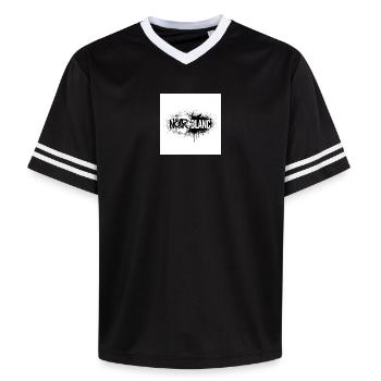 North White Graffiti Flash - Unisex Football Style Mesh T-Shirt - black/white - Front - AI Model Female 172 light (172cm) & AI Model Male 185 light (185cm)