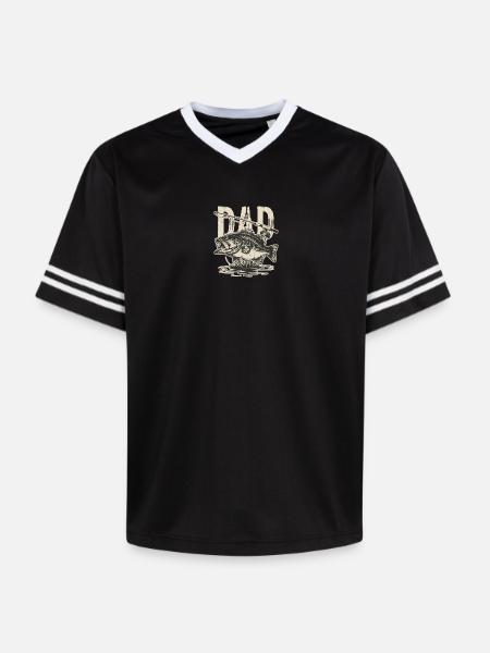 Illustration vintage de poisson bar - T-shirt de foot unisexe en mesh - noir/blanc