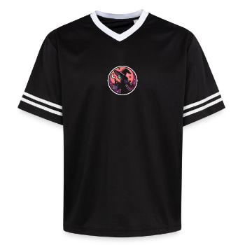 Bande dessinée de sorcière - T-shirt de foot unisexe en mesh - noir/blanc - Devant - AI Model Female 172 light (172cm) & AI Model Male 185 light (185cm)