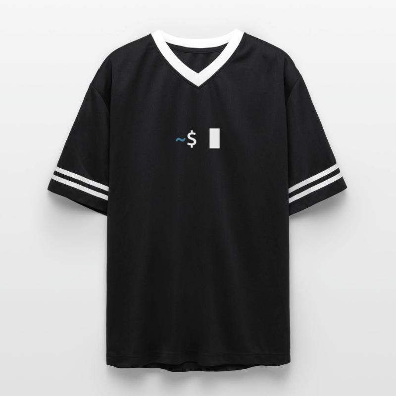 Linux Shell Command Unisex Football Style Mesh T-Shirt