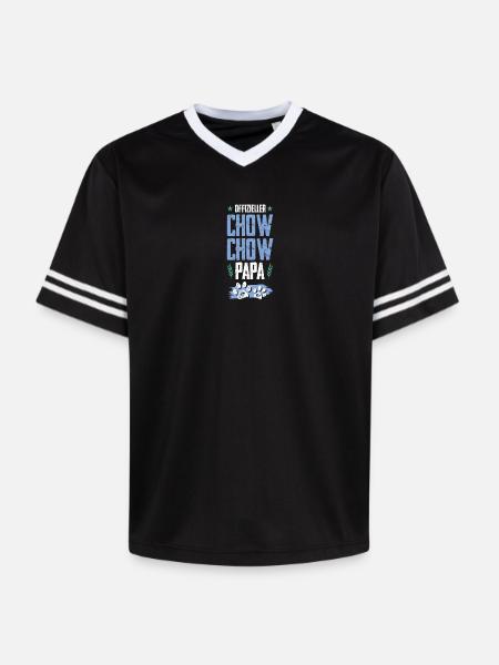 Chow Chow Chiens Papa - T-shirt de foot unisexe en mesh - noir/blanc