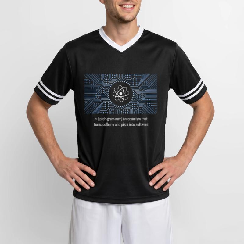 nerd programmateur urknall platine CPU pc code LOL T-shirt de foot unisexe en mesh