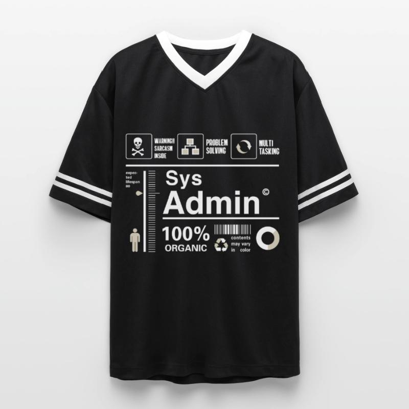 Sys Admin Programming Computer Nerd pc Board cpu Unisex Football Style Mesh T-Shirt