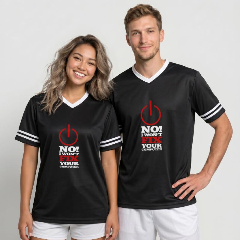 Computer Program Code Nerd Script Hacker Unisex Football Style Mesh T-Shirt