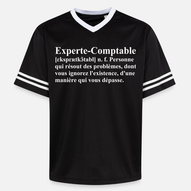 Experte-Comptable Définition - T-shirt de foot unisexe en mesh - noir/blanc
