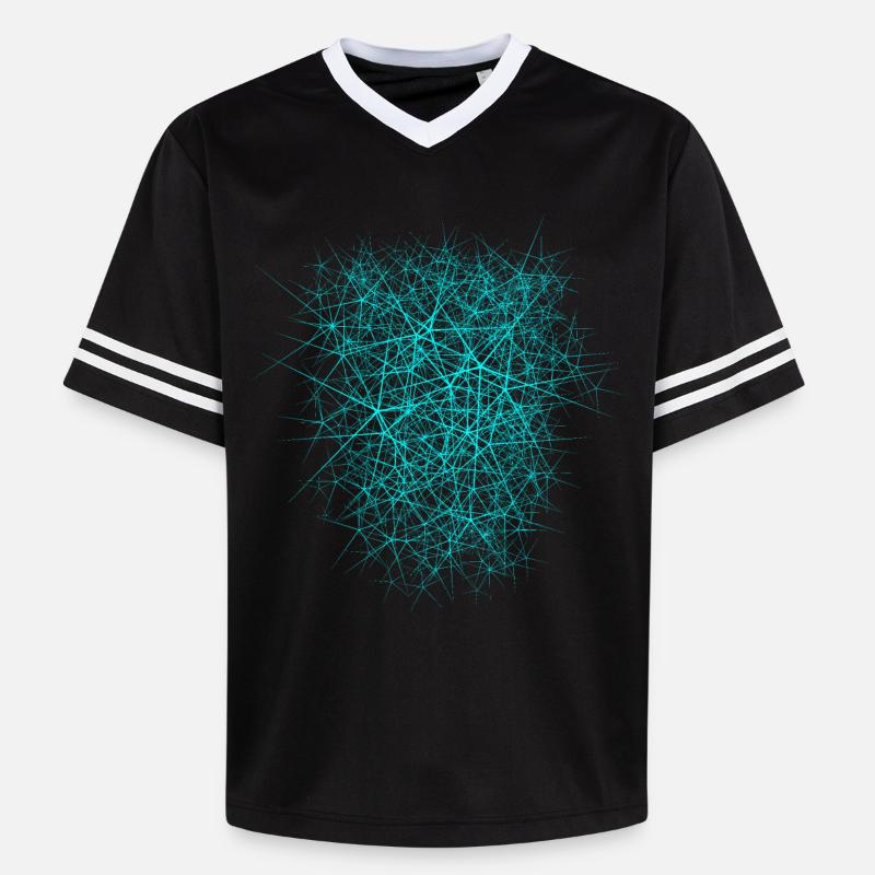 Nano structure - conception de texture - T-shirt de foot unisexe en mesh - noir/blanc