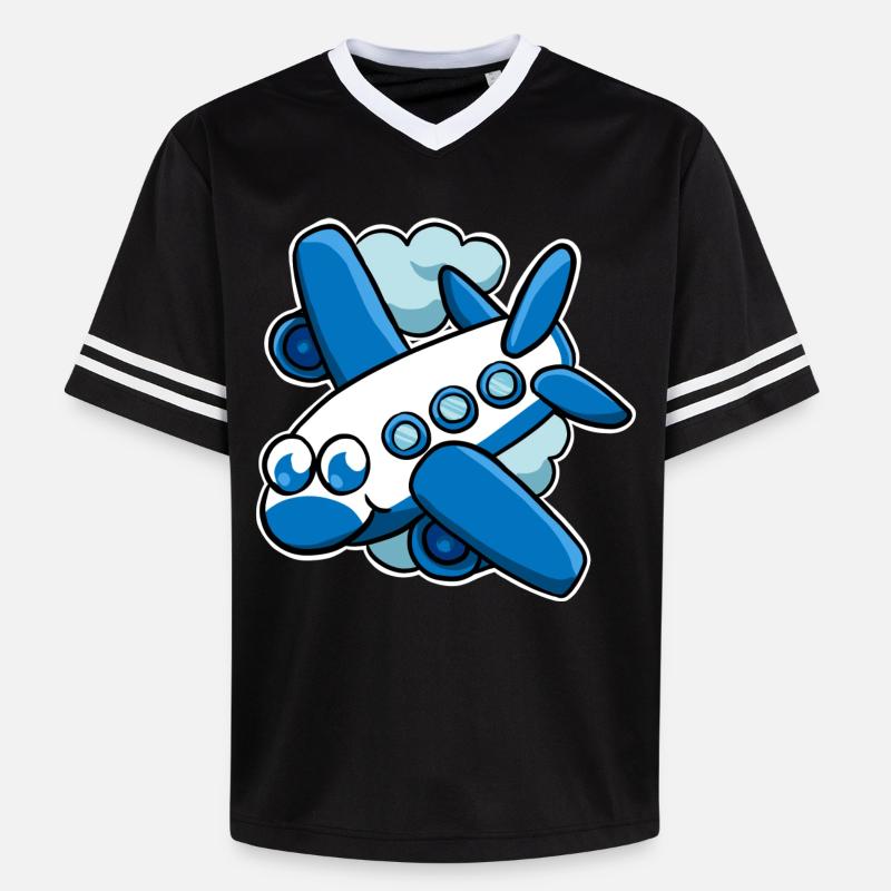 Avion - T-shirt de foot unisexe en mesh - noir/blanc