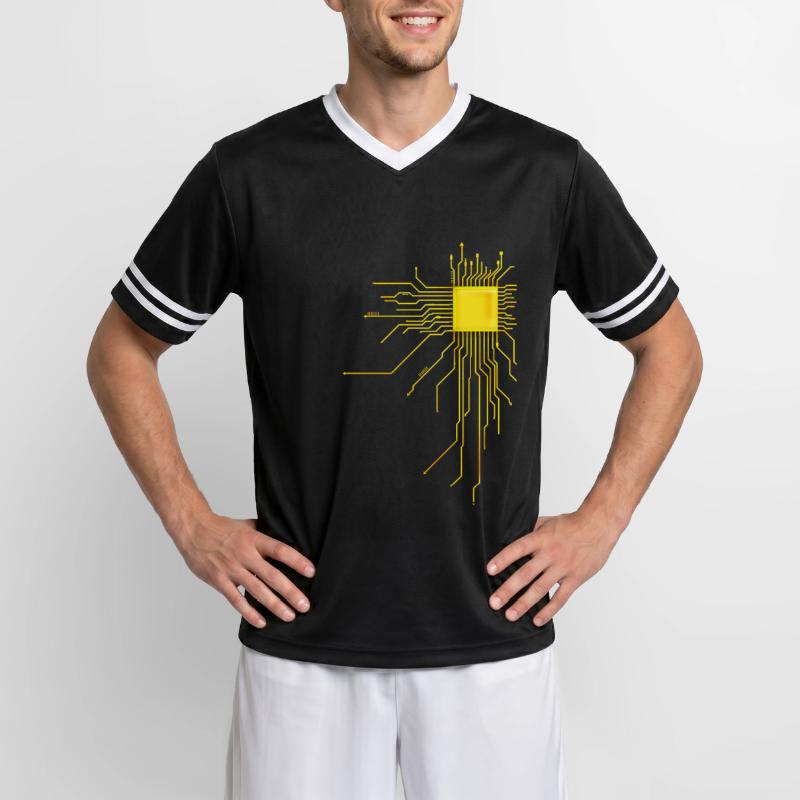 platine Core cpu Computer Nerd Programmierer admin Unisex Football Style Mesh T-Shirt