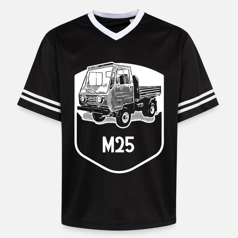 Multicar M25 - RDA - Classique - T-shirt de foot unisexe en mesh - noir/blanc
