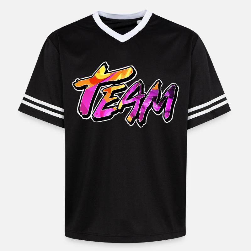 Équipe - T-shirt de foot unisexe en mesh - noir/blanc
