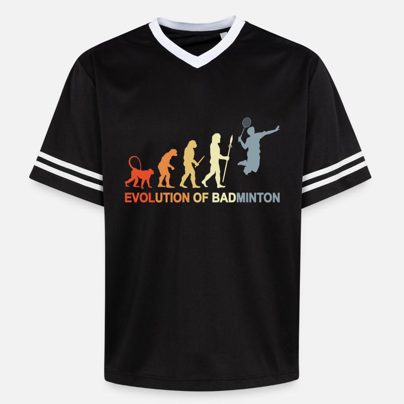 Évolution du badminton - T-shirt de foot unisexe en mesh - noir/blanc