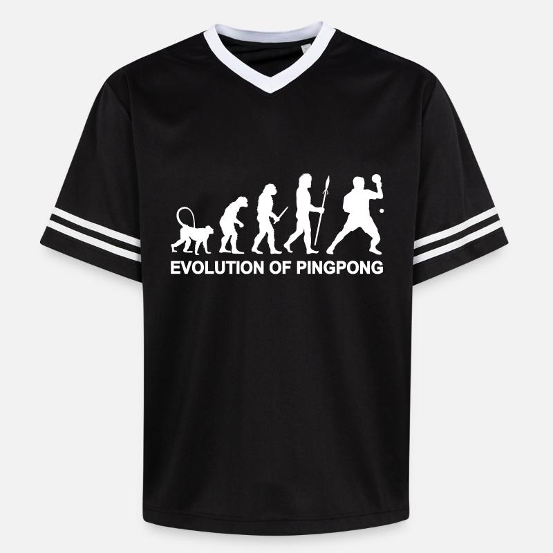 Évolution du ping-pong - T-shirt de foot unisexe en mesh - noir/blanc