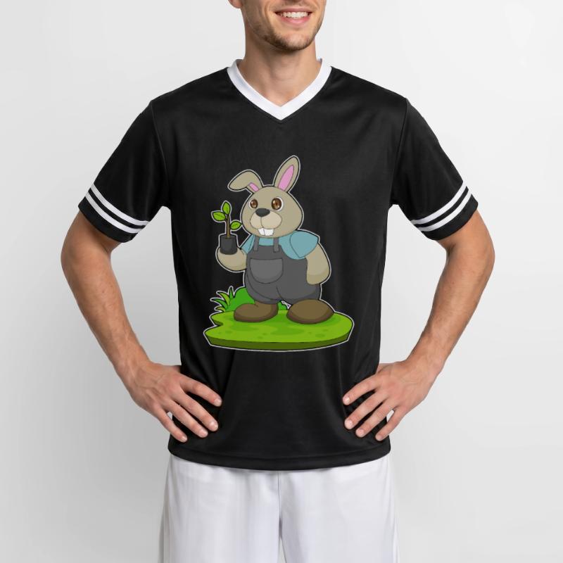 Plantule d’éleveur de lapins T-shirt de foot unisexe en mesh